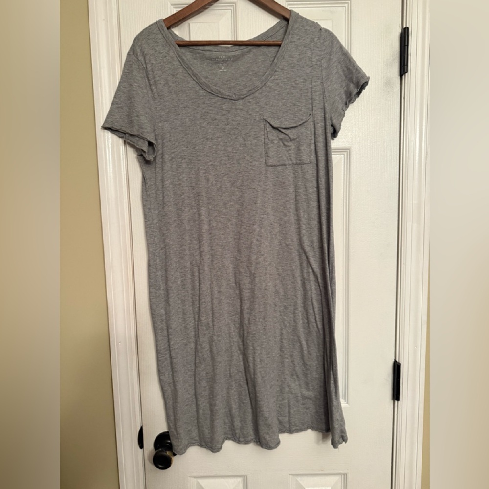 New Directions Anthropologie bohme medium gray tshirt dress $69